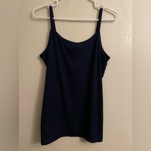 Plain navy blue tank top